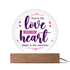Love Note  - LED Circle Plaque